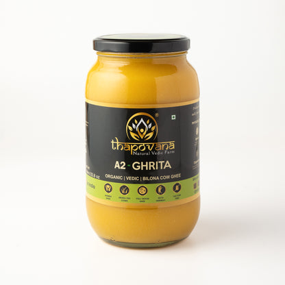 A2 Bilona Ghee | Grass-Fed | Organic | Full Moon - 1 LTR